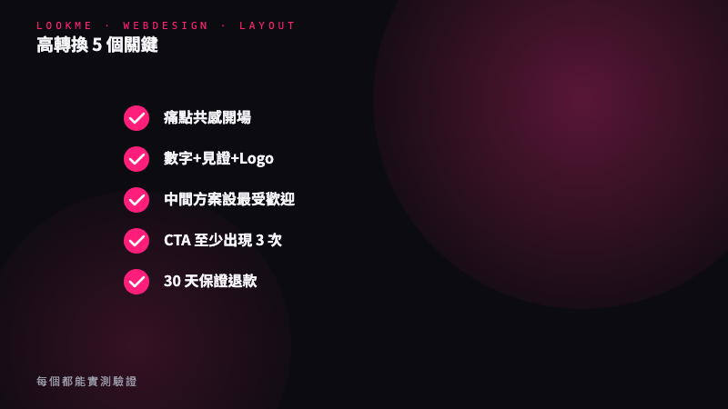 每個元素的實作要點
